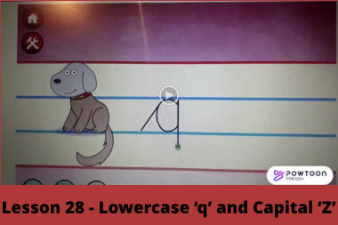 Lesson 28 - Lowercase ‘q’ and Capital ‘Z’