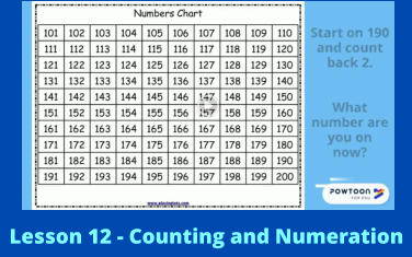 Lesson 12 - Counting and Numeration